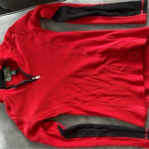 Ralph Lauren Red and Black Half-Zip Pullover